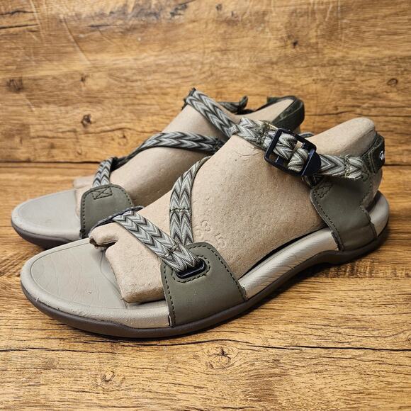 Viakix Sloane Grey Adjustable strap comfort walking outdoor sandals sz 10 - Picture 2 of 7